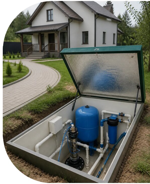Автономное водоснабжение дома в Новодвинске от 153405 р. | АПаруса-Нвд